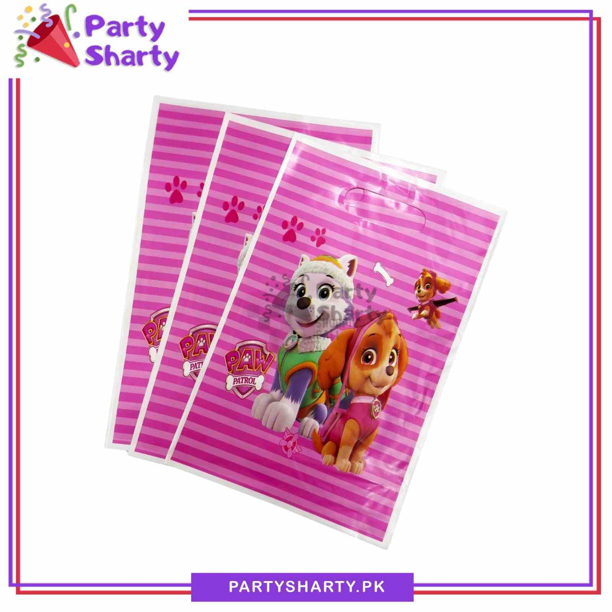 10pcs Paw Patrol Skye & Everest Printed Goody Bag For Paw Patrol Theme Celebration