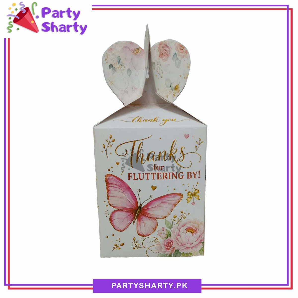 10pcs Thanks For Fluttering By Butterfly Theme Goody Box For Butterfly Theme Party Giveaways