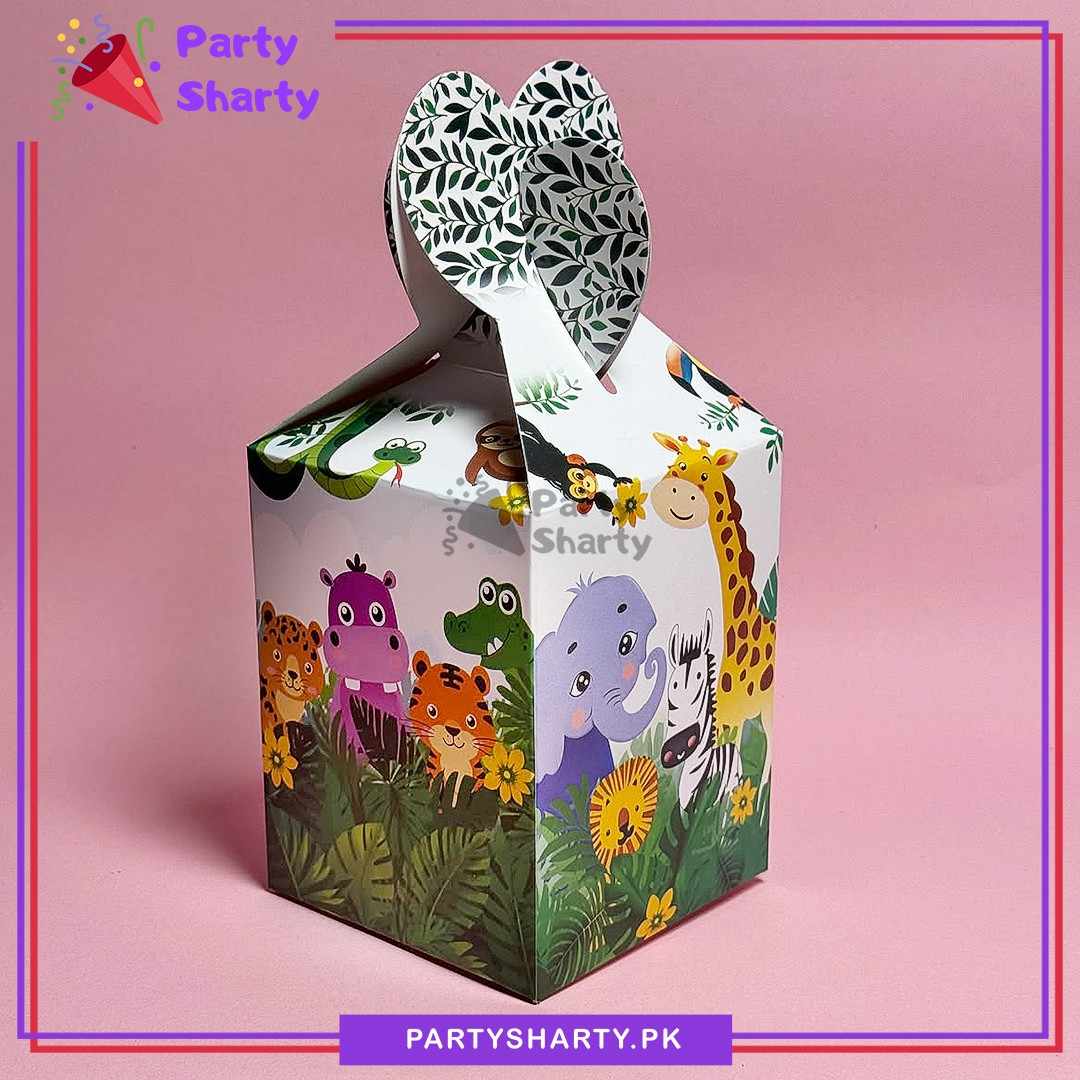 10pcs Cute Safari Theme Goody Box For Jungle Theme Party Giveaways