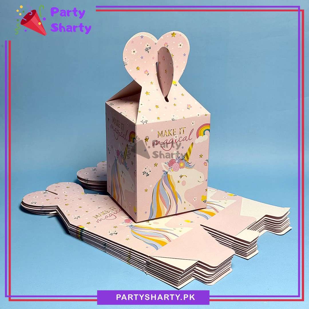 10pcs Make It Magical Unicorn Theme Goody Box For Theme Party Giveaways