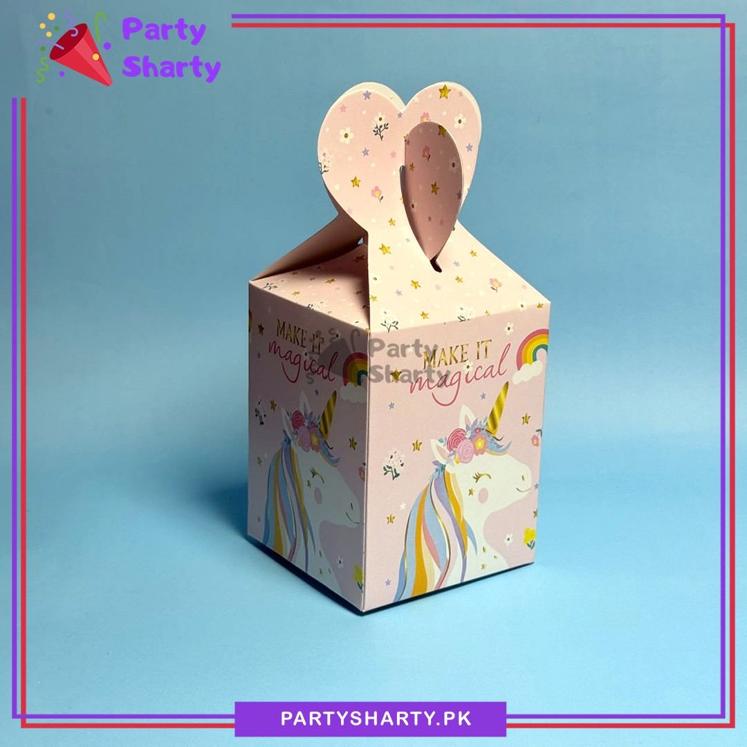 10pcs Make It Magical Unicorn Theme Goody Box For Theme Party Giveaways
