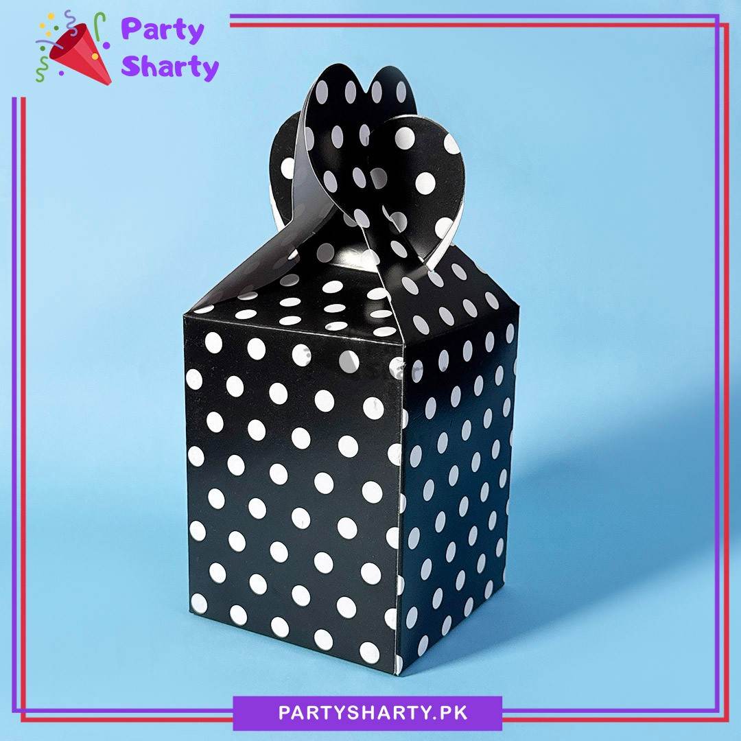 10pcs Mini Polka Dots Design Goody Box For Birthday Party Giveaways
