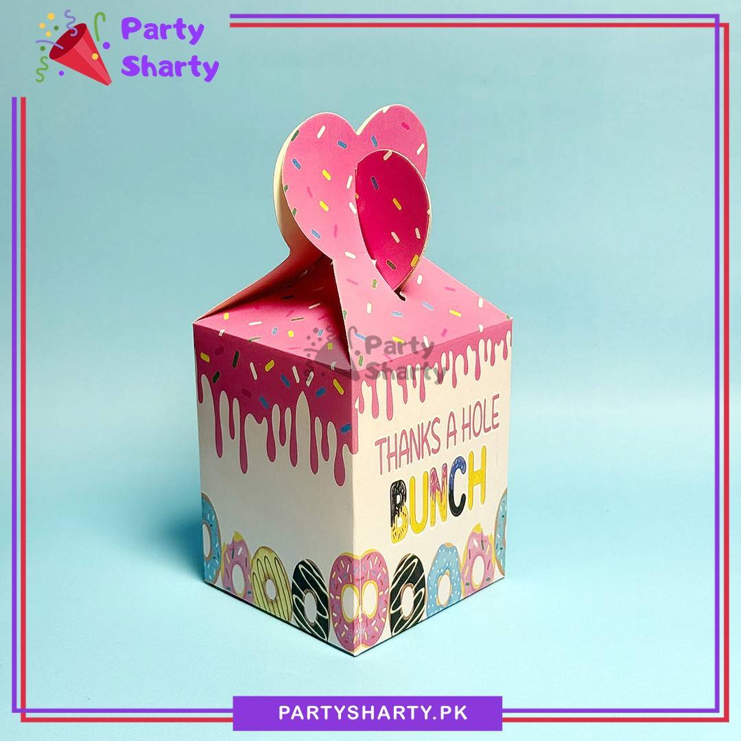 10pcs Thanks a Hole Bunch Donut Theme Goody Box For Candyland Theme Party Giveaways