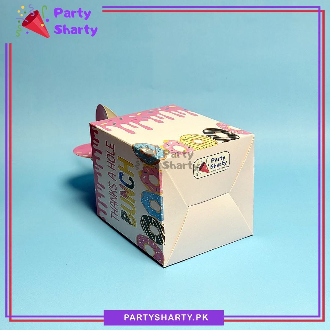 10pcs Thanks a Hole Bunch Donut Theme Goody Box For Candyland Theme Party Giveaways