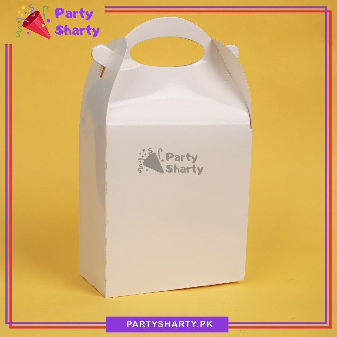 D-2 Plain Solid Color Favor / Goody Boxes Pack of 6 For Birthday and Event Celebration