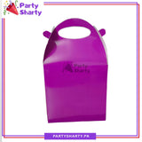 D-2 Plain Solid Color Favor / Goody Boxes Pack of 6 For Birthday and Event Celebration