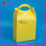 D-2 Plain Solid Color Favor / Goody Boxes Pack of 6 For Birthday and Event Celebration