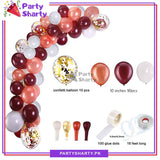 103 pcs Burgundy, Off White & Rose Gold Balloons Garland Arch Kit For Birthday, Wedding, Baby Shower, Graduation, Engagement and Party Event Decoration