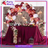 103 pcs Burgundy, Off White & Rose Gold Balloons Garland Arch Kit For Birthday, Wedding, Baby Shower, Graduation, Engagement and Party Event Decoration