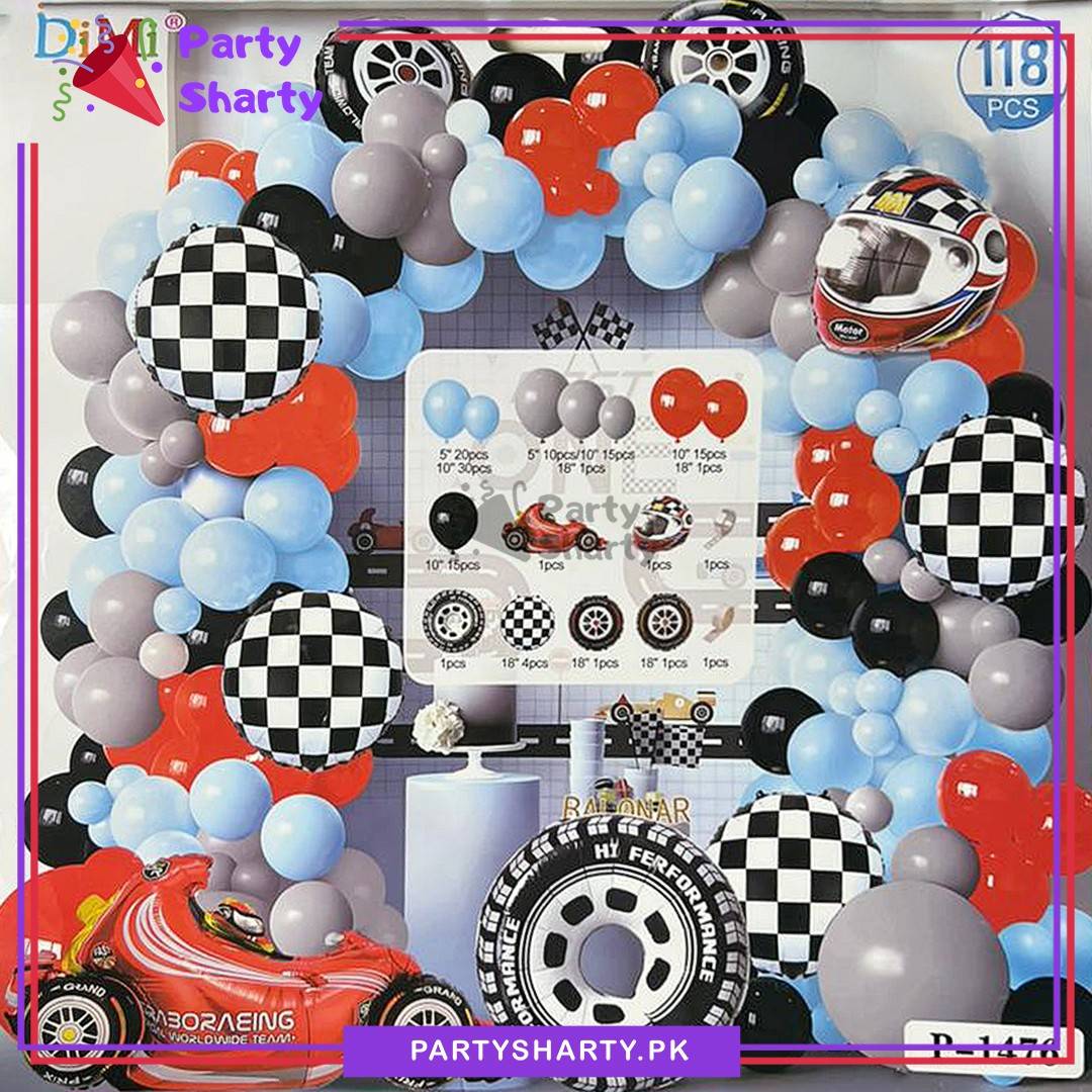118pcs Too Fast Racing Car Theme Set For Theme Party Decoration & Celebration