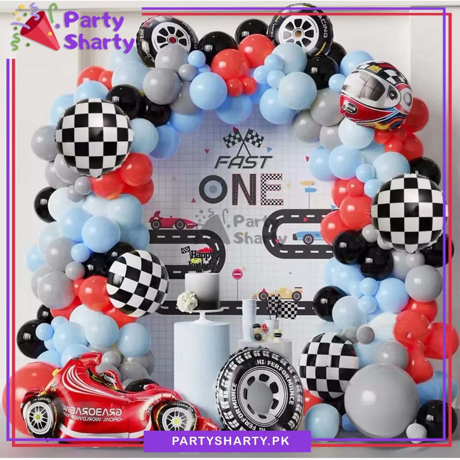 118pcs Too Fast Racing Car Theme Set For Theme Party Decoration & Celebration