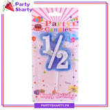 1/2 Birthday Cake Candle For Half Way to One Birthday Cake Decoration and Celebration