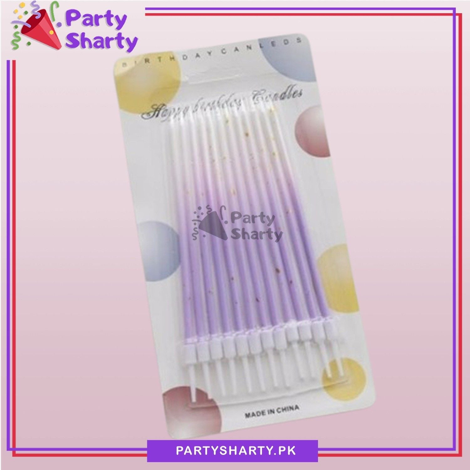 12pcs/Set Gradient Color Long Pencil Birthday Cake Candles For Birthday Party Decoration & Celebrations