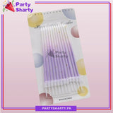 12pcs/Set Gradient Color Long Pencil Birthday Cake Candles For Birthday Party Decoration & Celebrations