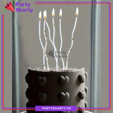6Pcs/Set Golden Point Splashing Ink Curly Candles Cake Candle Twisted Spiral Candle