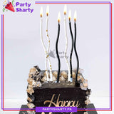 6Pcs/Set Golden Point Splashing Ink Curly Candles Cake Candle Twisted Spiral Candle