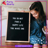 12x18" Rectangular Shape Felt Alphabet Letter Board Set with 300+ Letters, Numbers & Symbols - Changeable Message Board For Home & Office Decoration