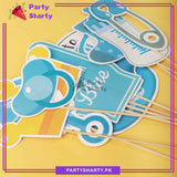 13pcs/Set Blue Baby Shower I Vote Boy Photo Booth Props For Gender Reveal Celebrations