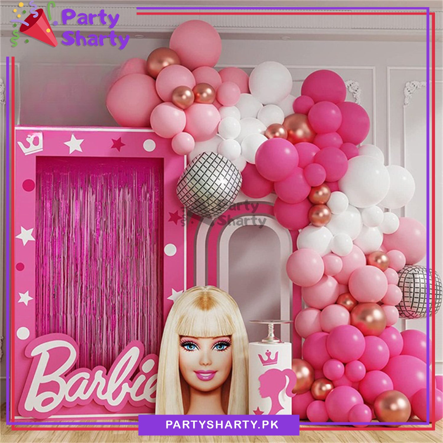 145pcs Barbie Theme Balloon Garland For Barbie Theme Party Event Decoration and Celebration