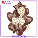 14 Pcs Confetti Decorative Party Balloons Set (Star, Heart Shaped & Confetti Filled Latex Party Balloons Set) For Birthday and Event