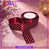 Polka Dot Printed Ribbon For Party Gift Decoration