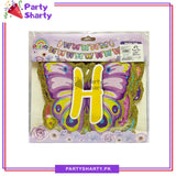 15pcs Butterfly Theme Happy Birthday Glitter Card Banner For Birthday Decoration & Celebration