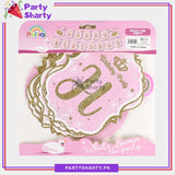 15pcs Pink Swan Theme Happy Birthday Glitter Card banner For Birthday Decoration and Celebration