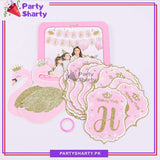 15pcs Pink Swan Theme Happy Birthday Glitter Card banner For Birthday Decoration and Celebration