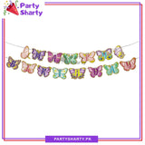 15pcs Butterfly Theme Happy Birthday Glitter Card Banner For Birthday Decoration & Celebration