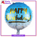 Happy Birthday Golden Printed Round Shaped Foil Balloon For Birthday Party Decoration and Celebration