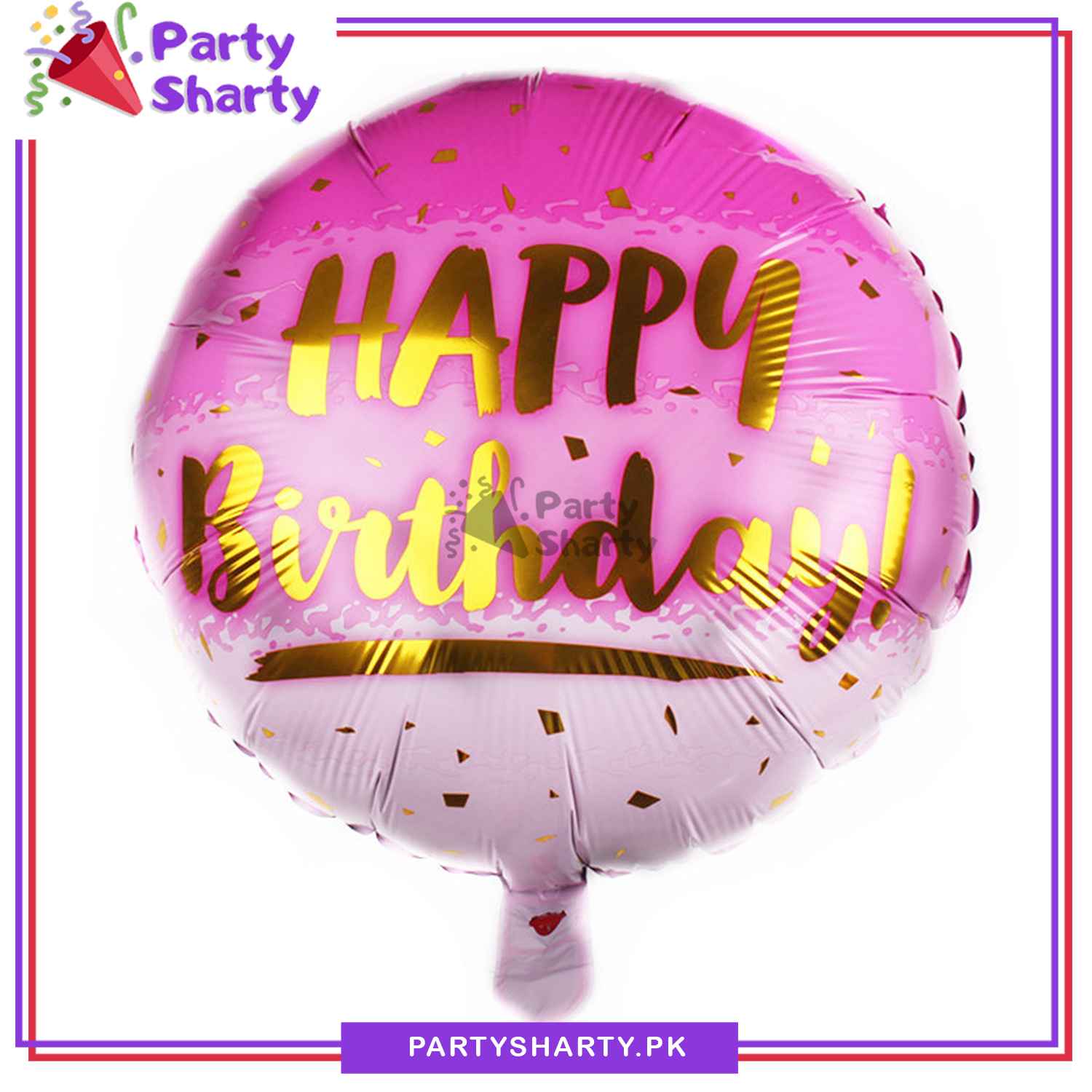Happy Birthday Golden Printed Round Shaped Foil Balloon For Birthday Party Decoration and Celebration