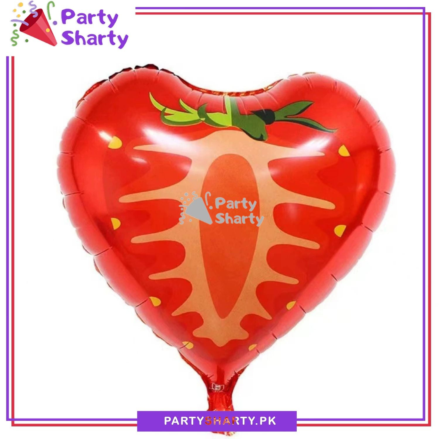18 inches Heart Shaped Strawberry Foil Balloon For Fruit Theme Party Decoration and Celebration