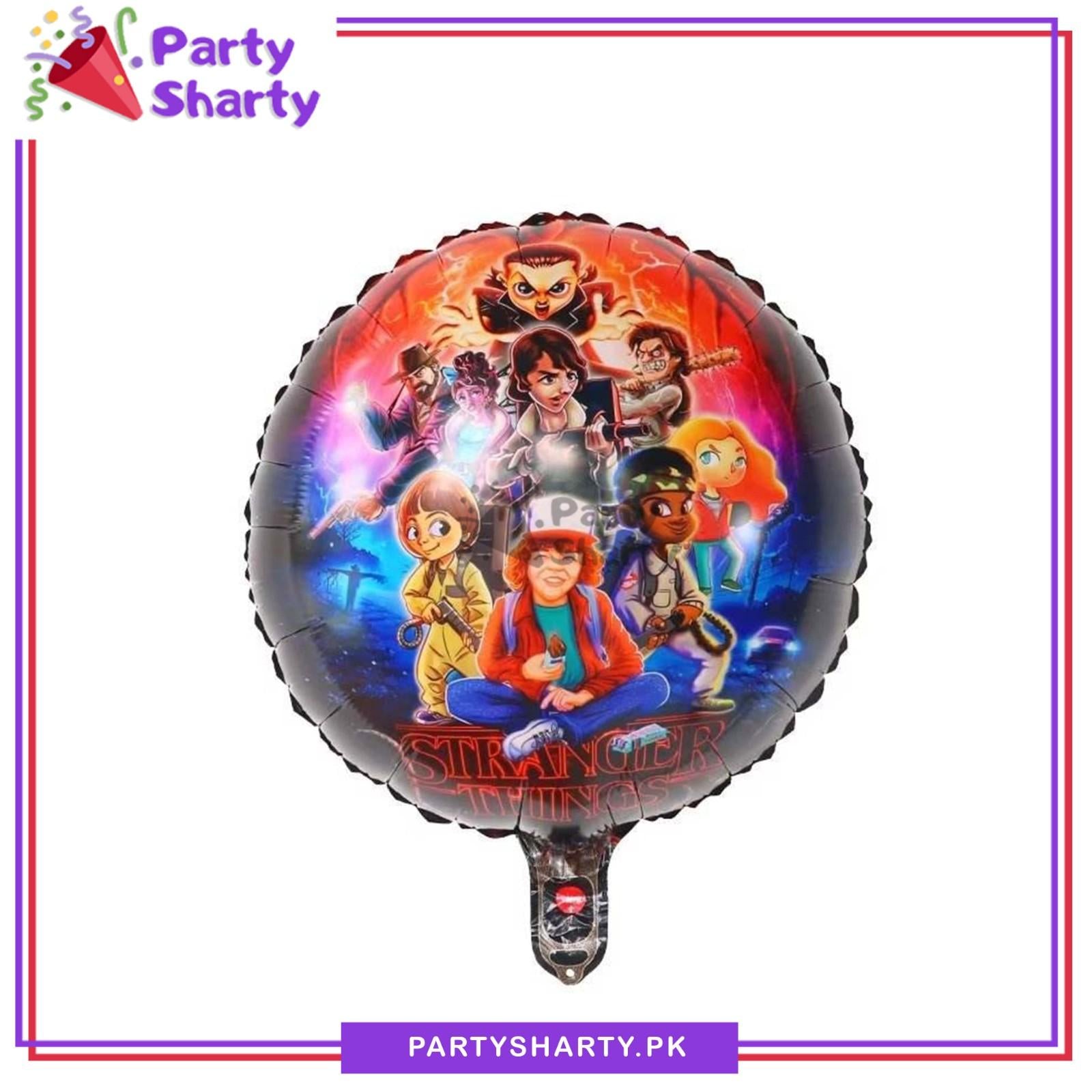 Stranger Things Theme Printed Round Foil Balloon for Theme Decoration & Celebration