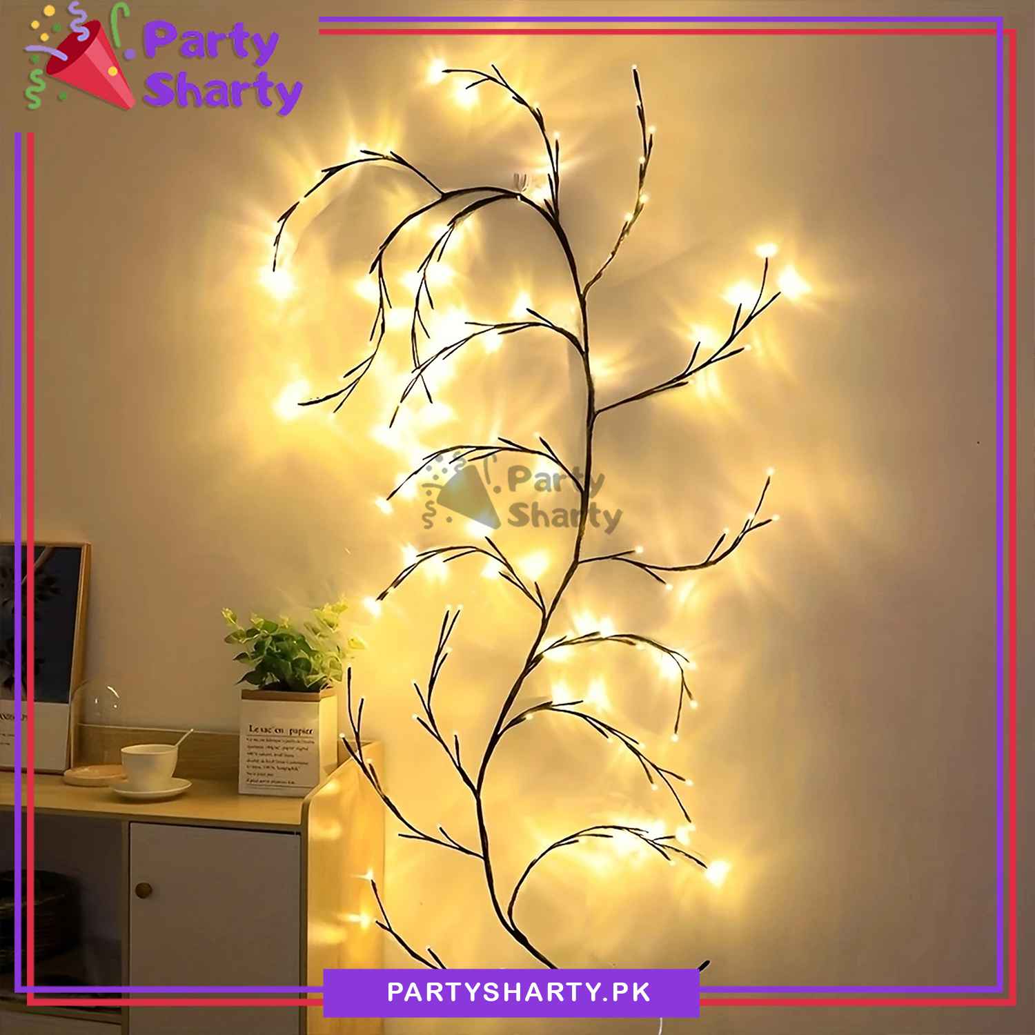 1PCS 72/144LED Tree Branch Lamp USB Powered DIY Festive Tree Vine Light For Home Decoration