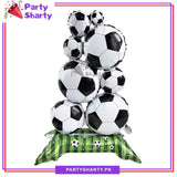 Large Standing Football Foil Balloons With base Soccer Ground For Football Theme Decoration
