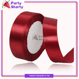 1 inch Satin Ribbon Roll For Birthday, Anniversary, Bridal Shower, Baby Shower and Gift Decoration