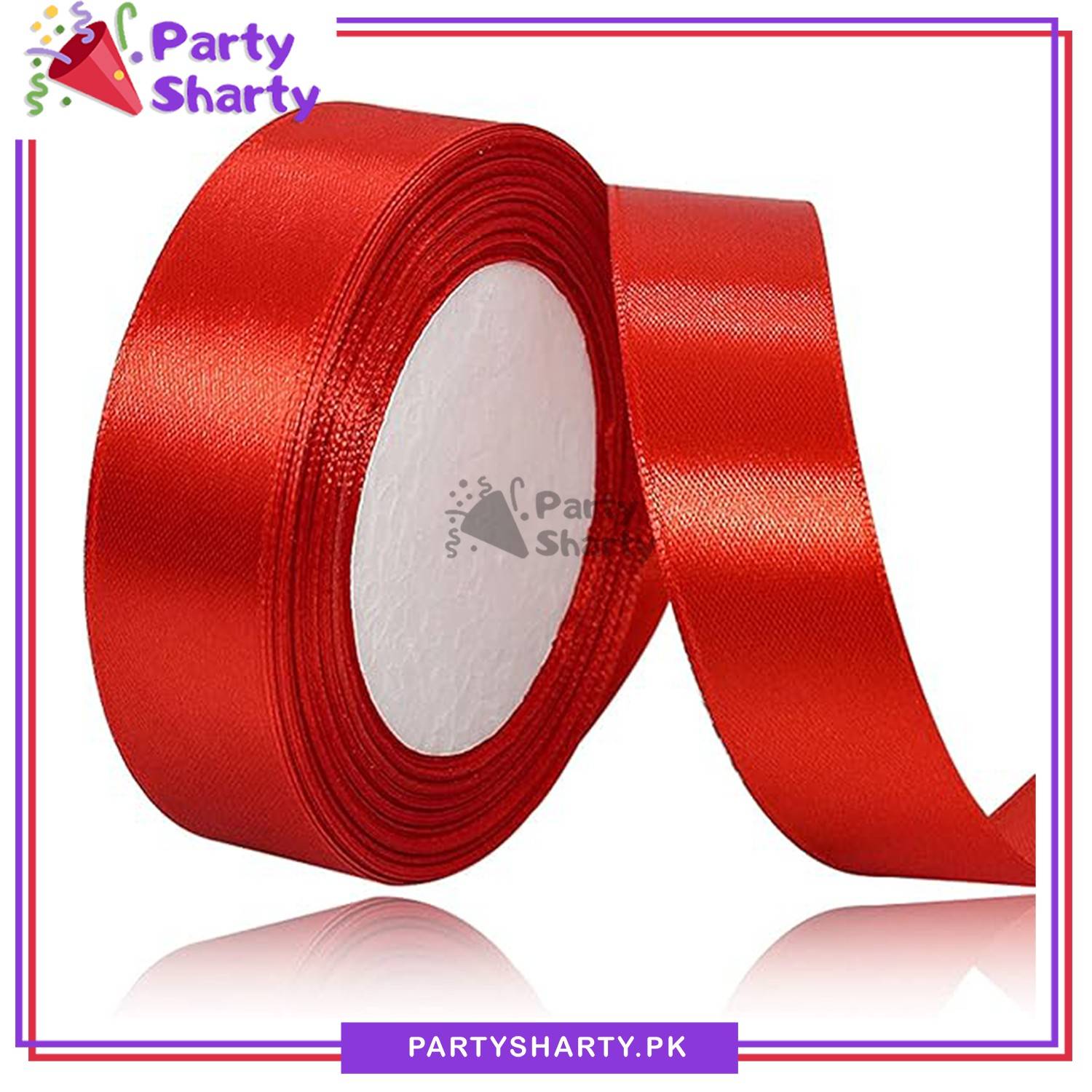1 inch Satin Ribbon Roll For Birthday, Anniversary, Bridal Shower, Baby Shower and Gift Decoration