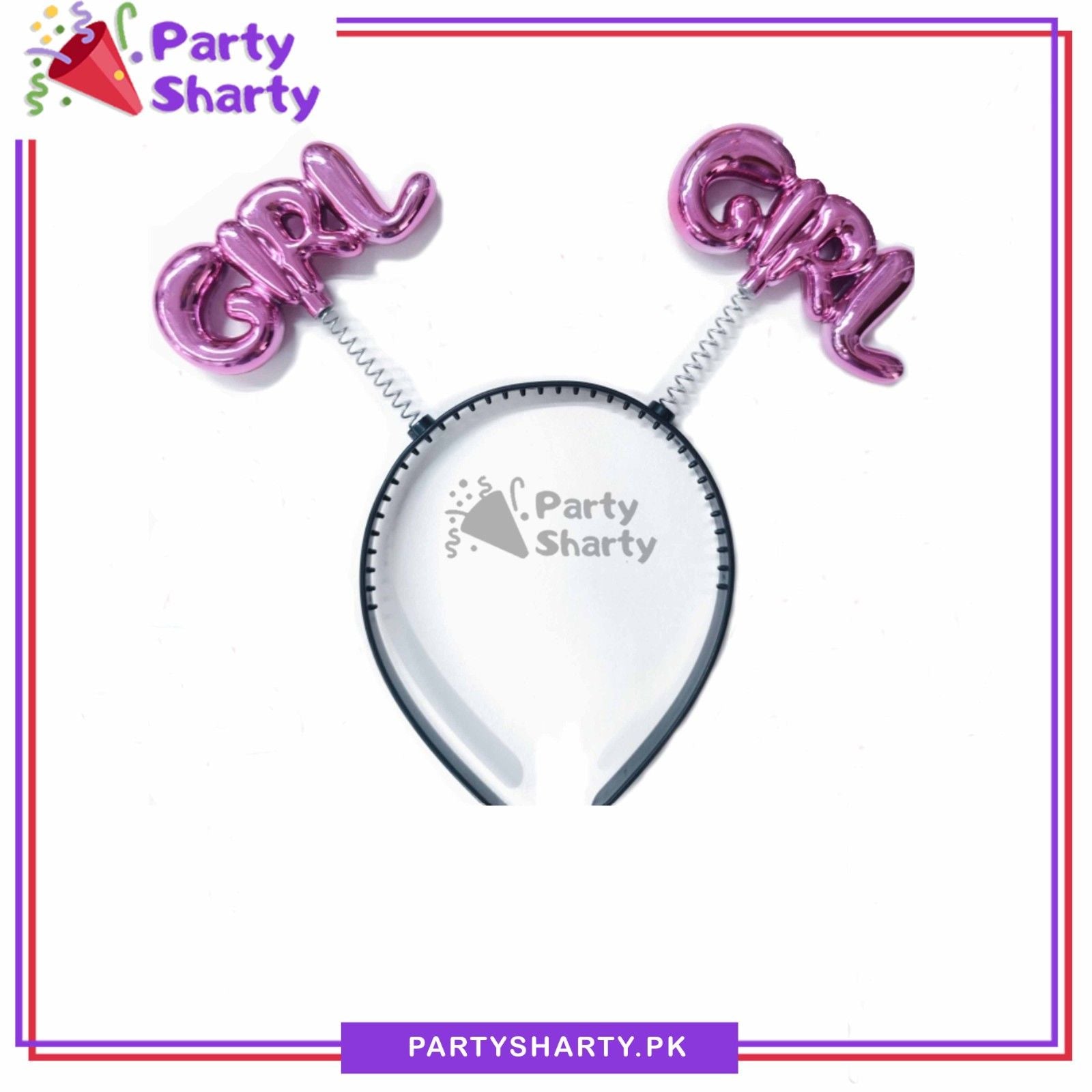 1pc Girl Resin Plastic Hair band For Welcome Baby, Baby Shower or Gender Reveal Event Celebration