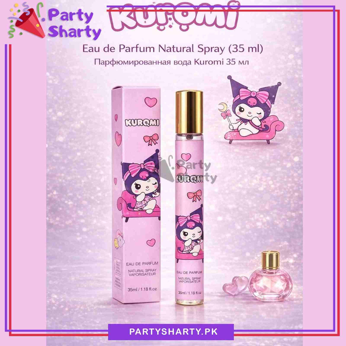 1pc 35ml Kuromi EAU Natural Parfum Spray Vaporization For Birthday Giveaways