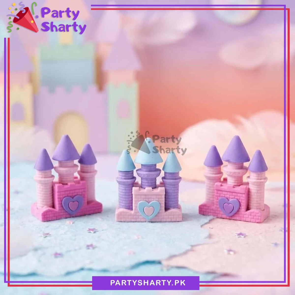 1pc 3D Princess Castle Fancy Eraser For Princess Theme Giveaways