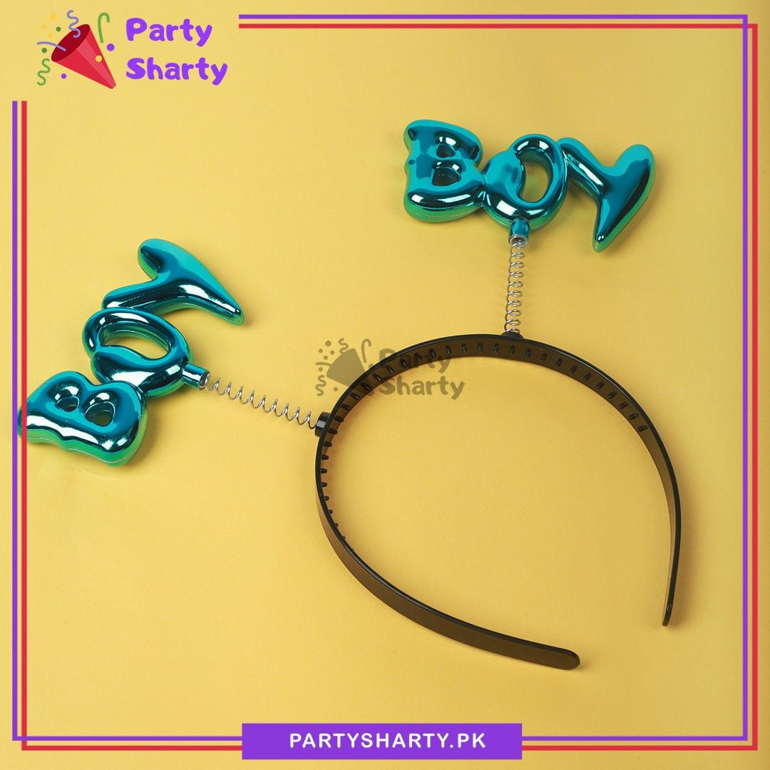 1pc Boy Resin Plastic Hair band For Welcome Baby, Baby Shower or Gender Reveal Event Celebration