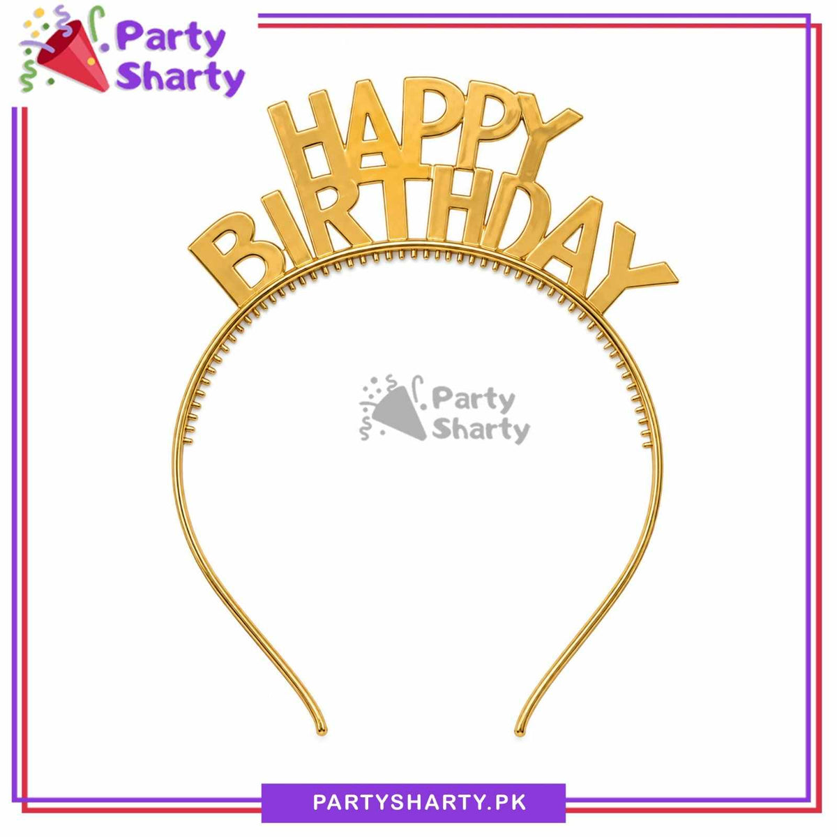 1pc Happy Birthday Shiny Plastic Hair band For Birthday Party Celebration