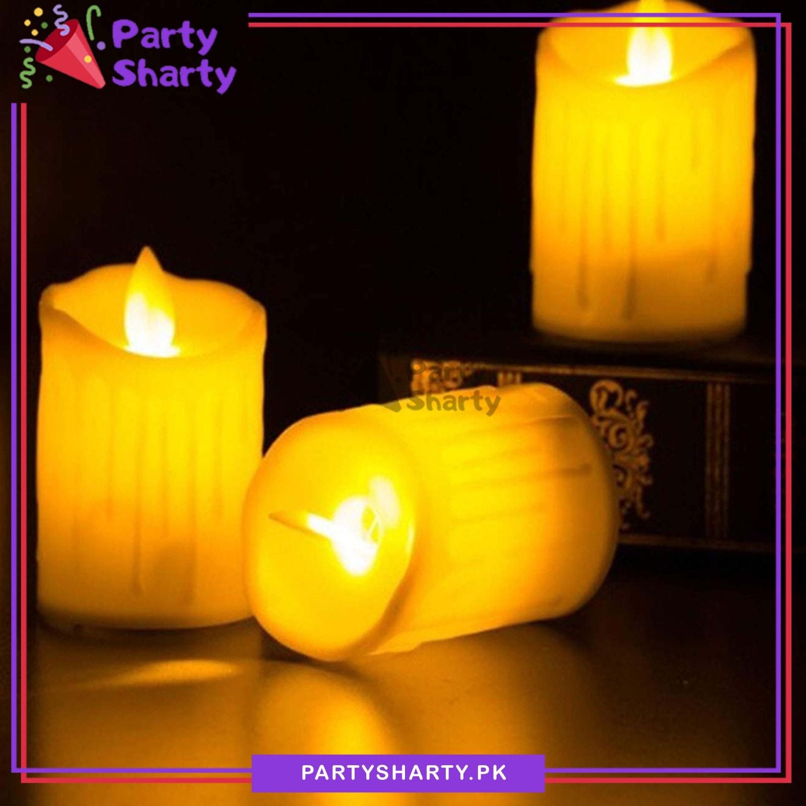 1pc Plastic Realistic LED Candle Shaped Warm Light For Party Decoration & Celebration