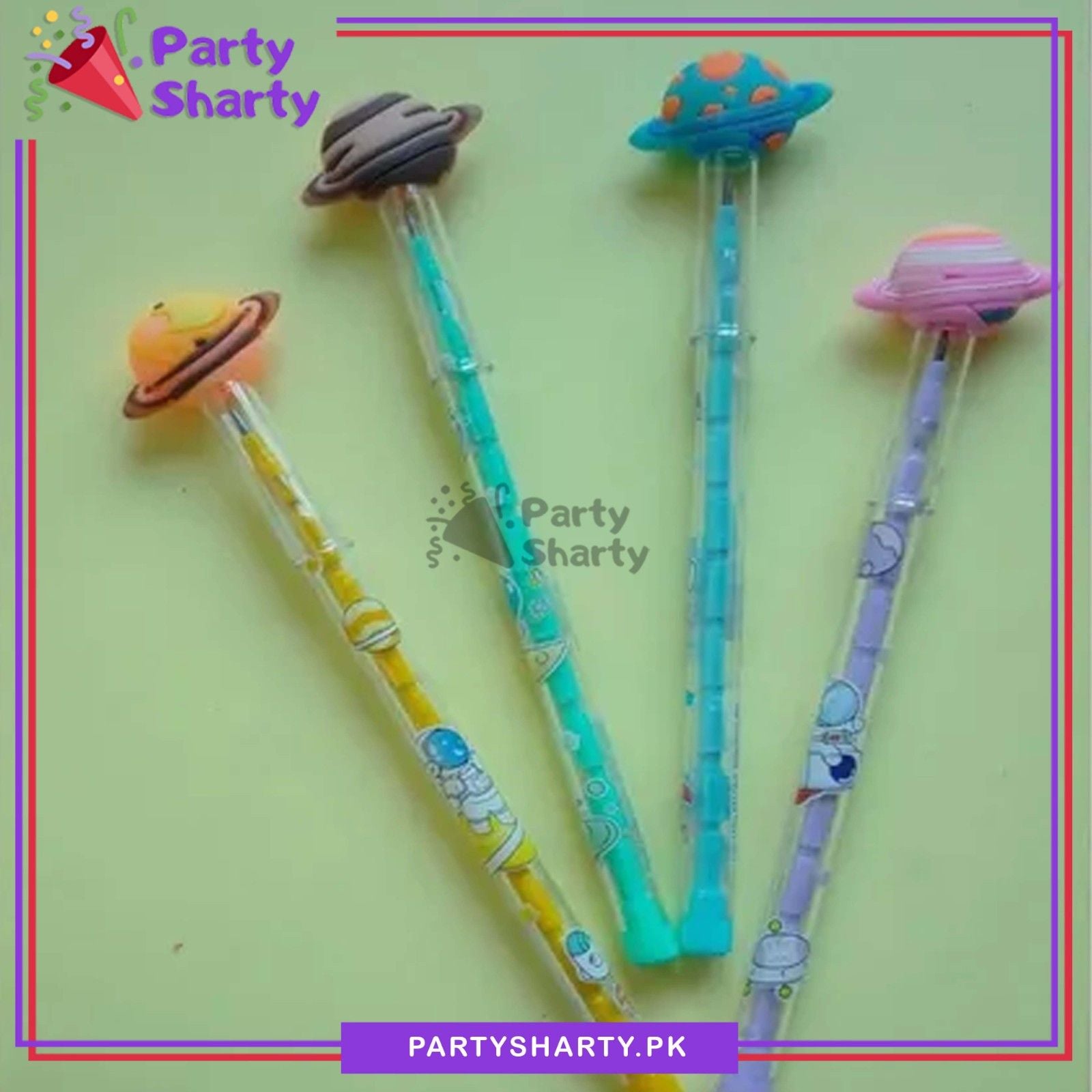 1pc Space Theme Planet Shaped Bullet Pencil For Kids Giveaway Birthday Celebration