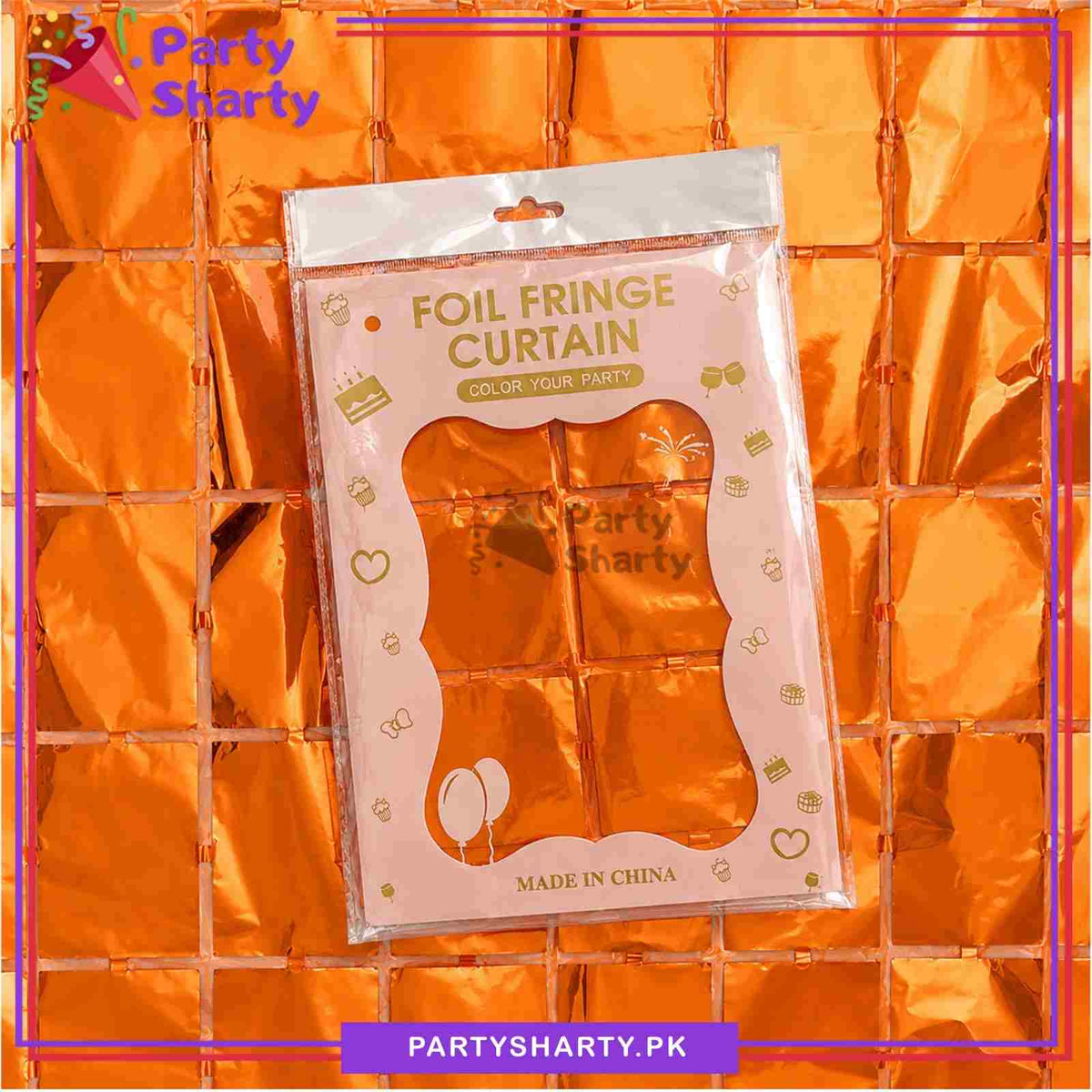 1pc Pastel Color Big Square Shaped Foil Curtains for Party Decoration and Celebration