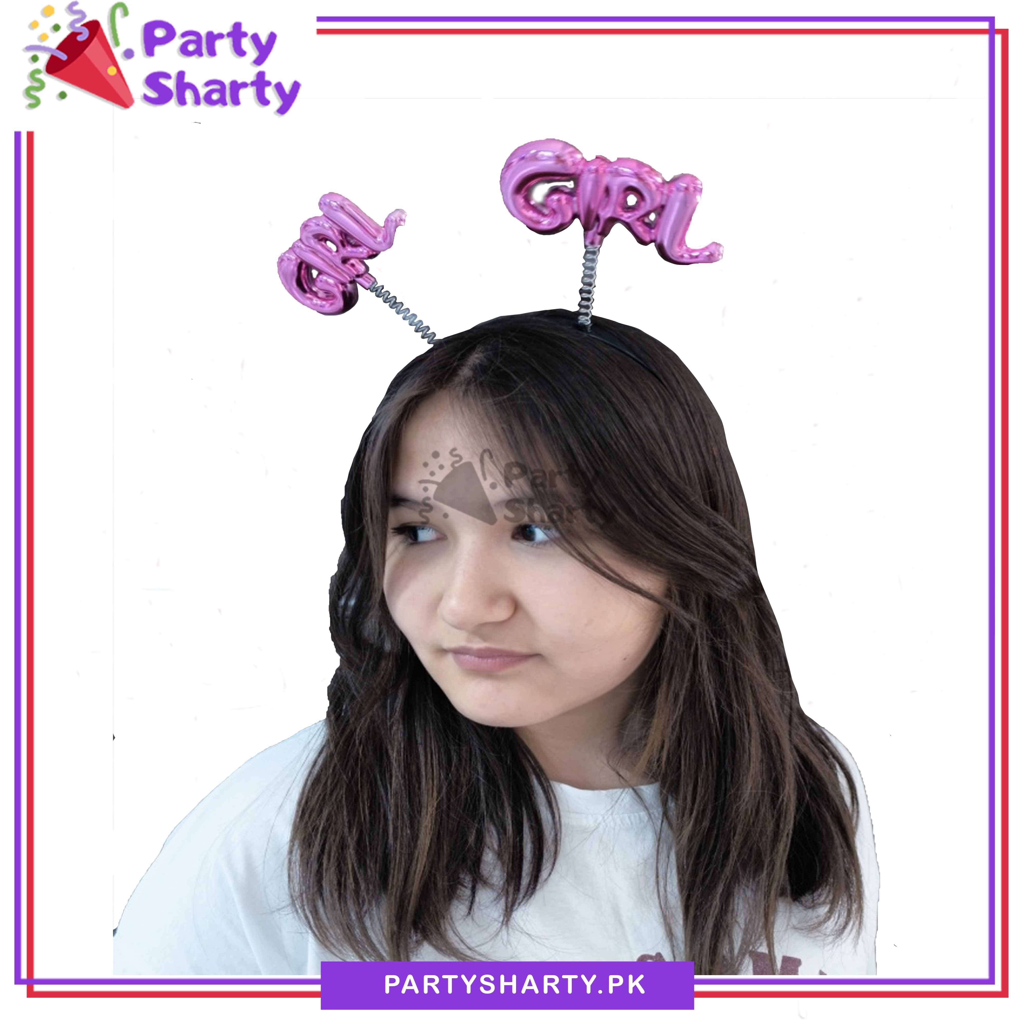 1pc Girl Resin Plastic Hair band For Welcome Baby, Baby Shower or Gender Reveal Event Celebration