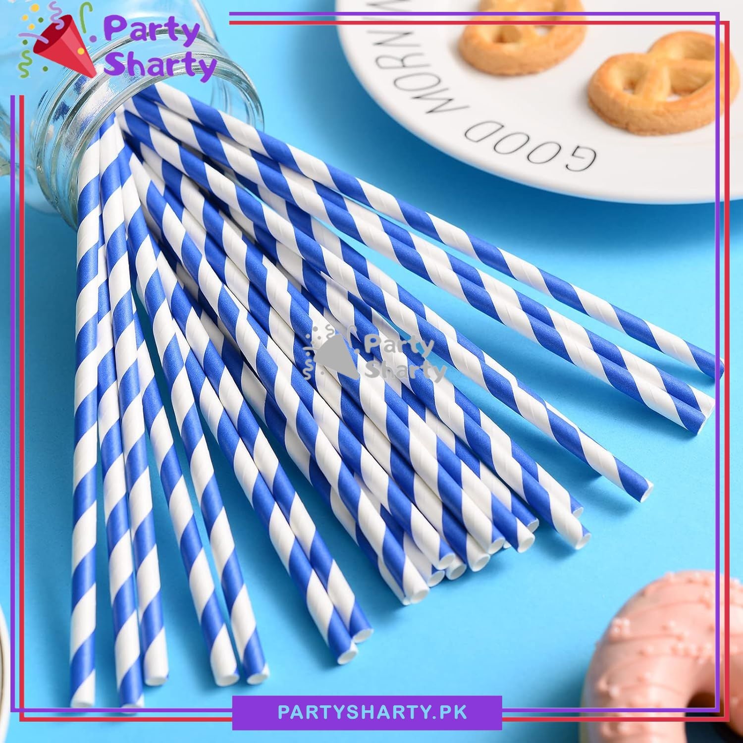 20pcs/Set Paper Straws for Birthday Party Decoration and Celebration