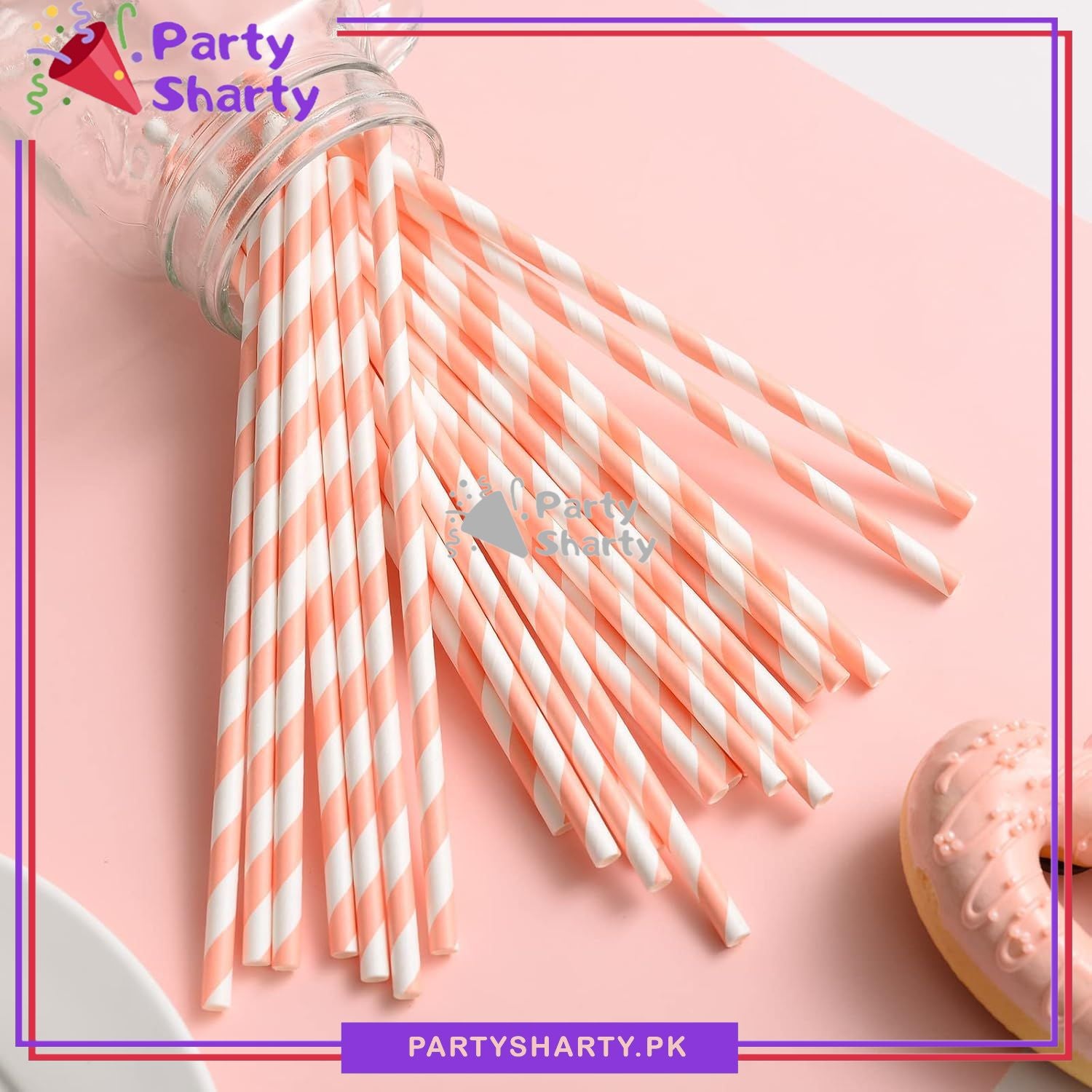 20pcs/Set Paper Straws for Birthday Party Decoration and Celebration