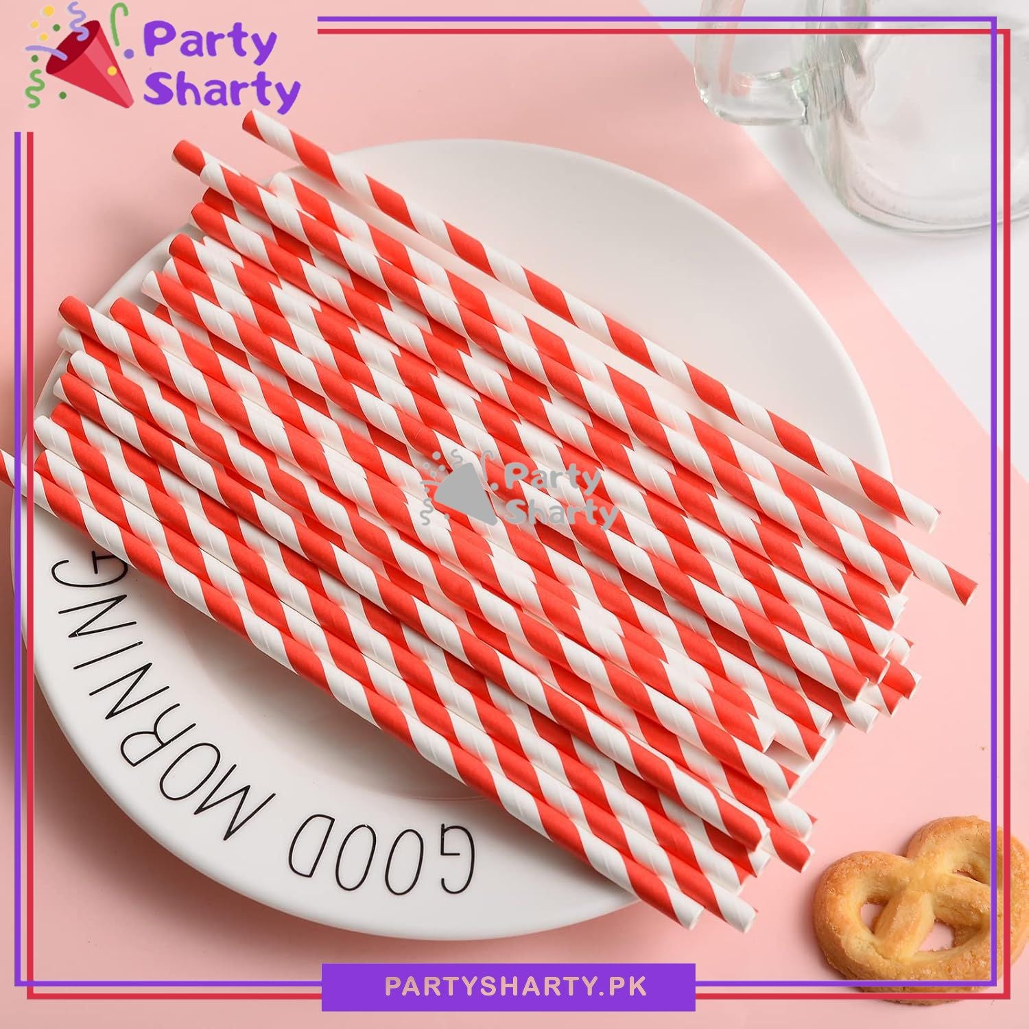 20pcs/Set Paper Straws for Birthday Party Decoration and Celebration