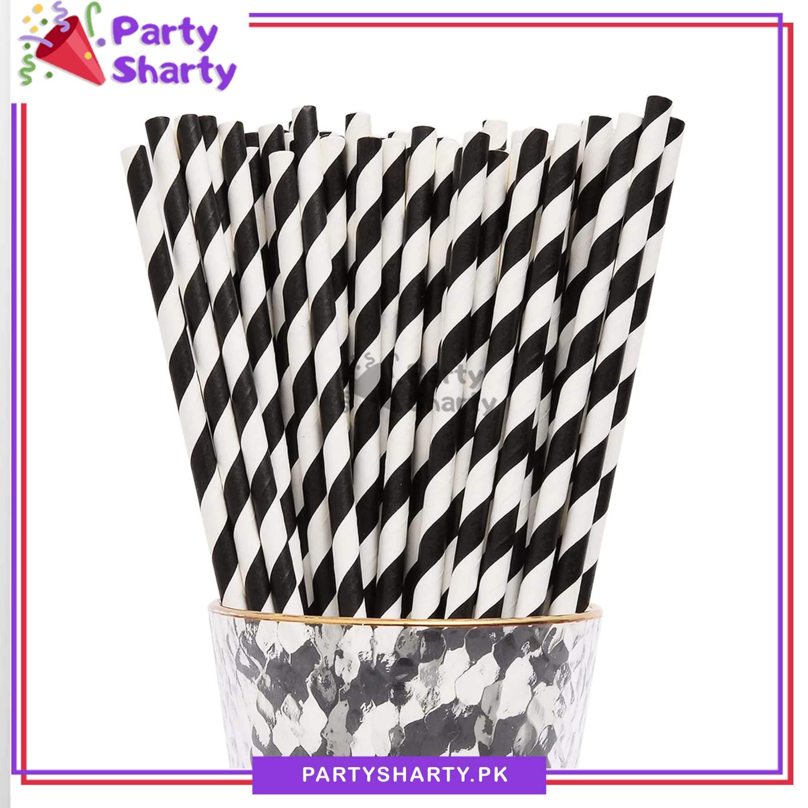 20pcs/Set Paper Straws for Birthday Party Decoration and Celebration